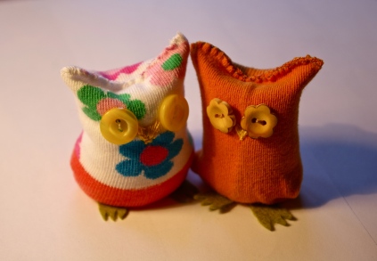 owls from baby socks