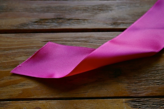 method 1. fold ribbon or strip of fabric at 45 degrees